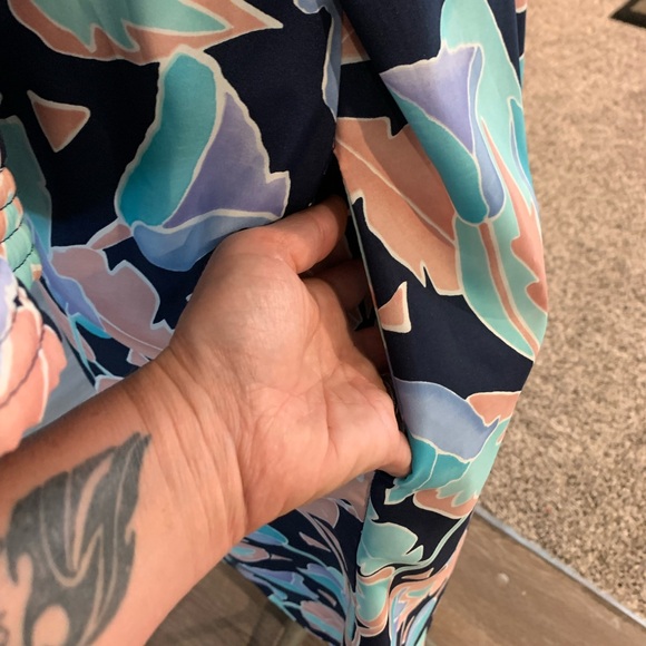 Vintage 80’s Wildcrest botanical belted robe w/pocket “Nobody does it better” M - Picture 3 of 7